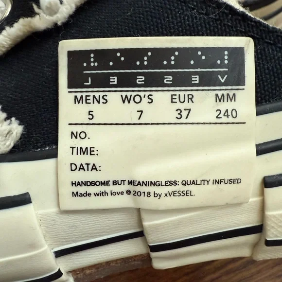 XVessel G.O.P Levels Glows Black White Slip On Sneakers Shoes Distressed M 5 W 7 - Picture 9 of 9